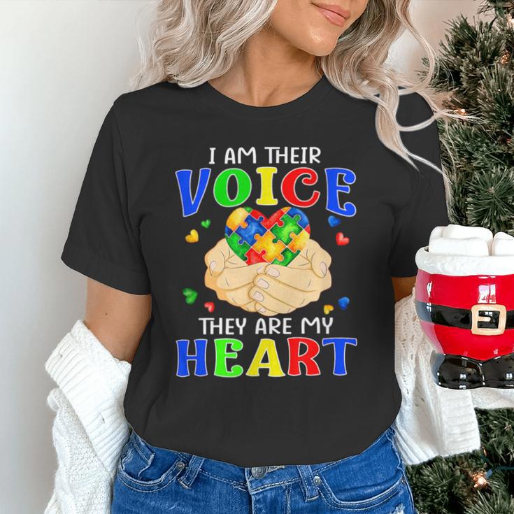 I Am Their Voice They Are My Heart Autism Awareness Teacher Unisex T-Shirt, gift for family, gift for coworker I Am Their Voice They Are My Heart Autism Awareness Teacher Unisex T-Shirt, gift for family, gift for coworker