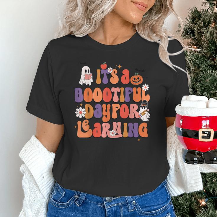 It's A Bootiful Day For Learning Cute Teacher Halloween Unisex T-Shirt, gift for family, gift for coworker It's A Bootiful Day For Learning Cute Teacher Halloween Unisex T-Shirt, gift for family, gift for coworker