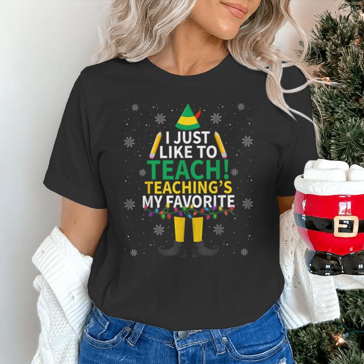 I Just Like To Teach Teaching My Favorite Christmas Teacher Unisex T-Shirt, gift for family, gift for coworker