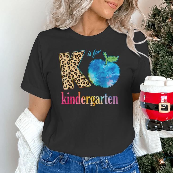 K Is For Kindergarten Teacher Tie Dye Back To School Kinder For Men Women Girls Kids Unisex T-Shirt, gift for family, gift for coworker