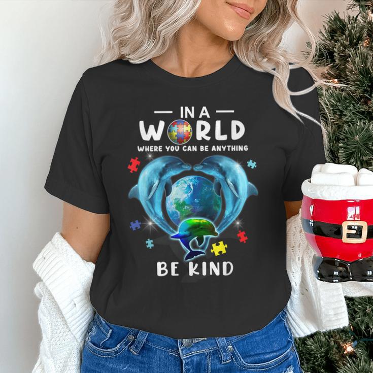 Be Kind Dolphin Autism Awareness Back To School Teacher Men Women Kids Unisex T-Shirt, gift for family, gift for coworker