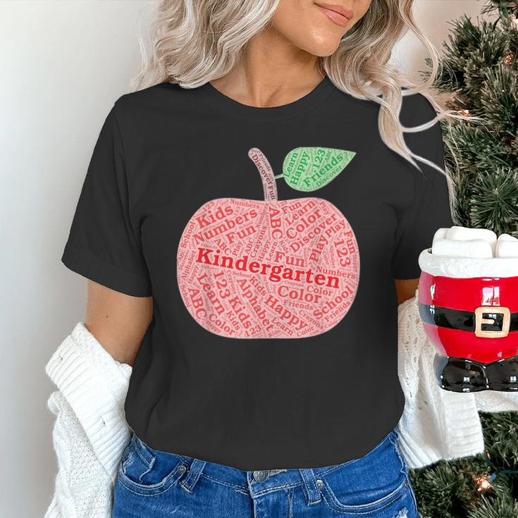 Kindergarten Apple Word Art For Teachers & Students Unisex T-Shirt, gift for family, gift for coworker Kindergarten Apple Word Art For Teachers & Students Unisex T-Shirt, gift for family, gift for coworker