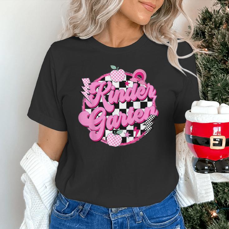 Kindergarten Teacher Women Checkered First Day Of School Unisex T-Shirt, gift for family, gift for coworker Kindergarten Teacher Women Checkered First Day Of School Unisex T-Shirt, gift for family, gift for coworker