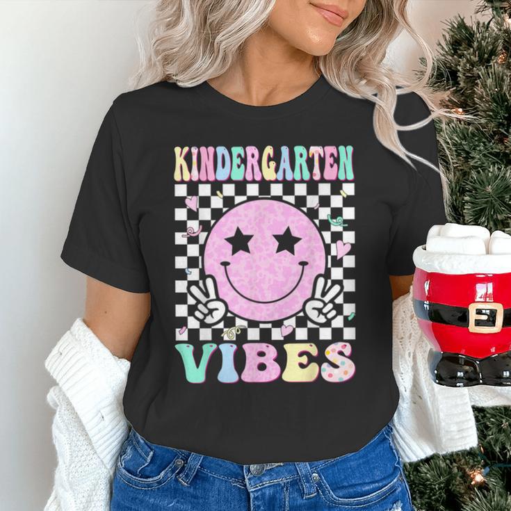 Kindergarten Vibes First Day Of School Kindergarten Teacher Unisex T-Shirt, gift for family, gift for coworker Kindergarten Vibes First Day Of School Kindergarten Teacher Unisex T-Shirt, gift for family, gift for coworker