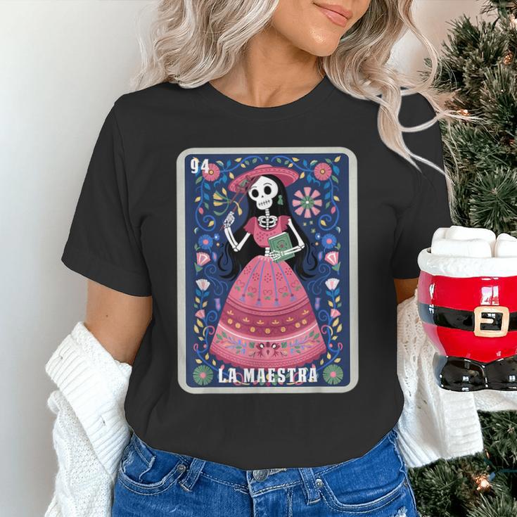 La Maestra Halloween Mexican Bingo Card Teacher Lottery Card Unisex T-Shirt, gift for family, gift for coworker