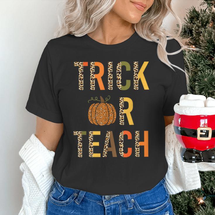 Leopard Trick Or Teach Halloween Teacher Costume Women Unisex T-Shirt, gift for family, gift for coworker Leopard Trick Or Teach Halloween Teacher Costume Women Unisex T-Shirt, gift for family, gift for coworker