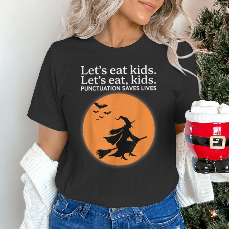 Let's Eat Kids Punctuation Saves Live Witch Grammar Teacher Unisex T-Shirt, gift for family, gift for coworker