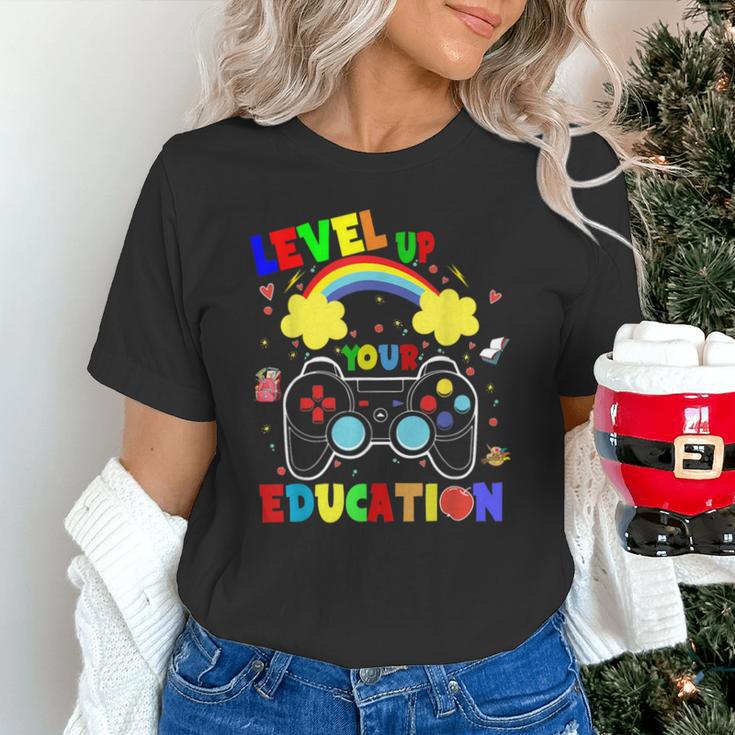 Level Up Your Education Gaming Inspired Teacher Gamers For Men Women Kids Unisex T-Shirt, gift for family, gift for coworker