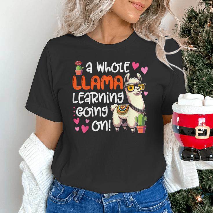 Llama Learning Teachers Students Alpaca Lover Back To School Unisex T-Shirt, gift for family, gift for coworker Llama Learning Teachers Students Alpaca Lover Back To School Unisex T-Shirt, gift for family, gift for coworker