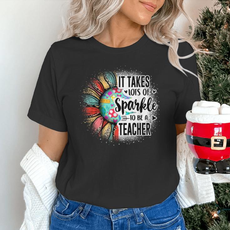 It Take Lots Of Sparkle To Be A Teacher With Sunflower Unisex T-Shirt, gift for family, gift for coworker