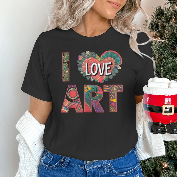 I Love Art Artist Painter Colorful Painting Art Teacher Unisex T-Shirt, gift for family, gift for coworker I Love Art Artist Painter Colorful Painting Art Teacher Unisex T-Shirt, gift for family, gift for coworker