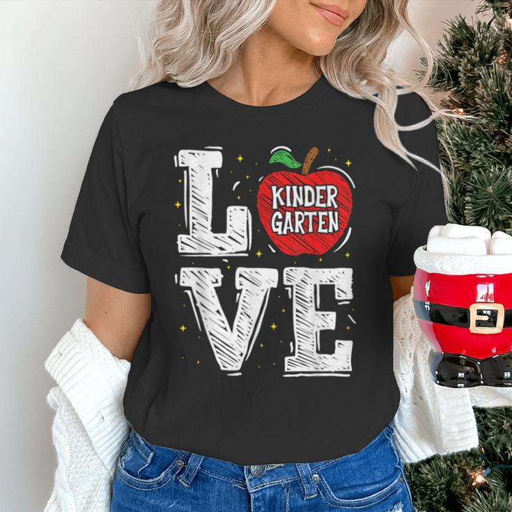LOVE Kindergarten Teacher Student School Apple Unisex T-Shirt, gift for family, gift for coworker LOVE Kindergarten Teacher Student School Apple Unisex T-Shirt, gift for family, gift for coworker