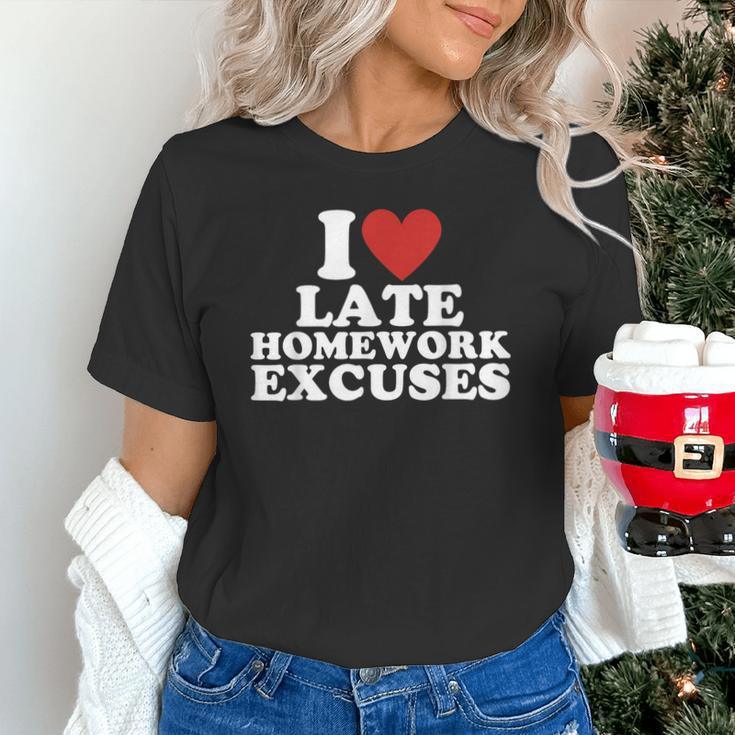 I Love Late Homework Excuses Sarcastic Teacher Lie For Men Women Unisex T-Shirt, gift for family, gift for coworker I Love Late Homework Excuses Sarcastic Teacher Lie For Men Women Unisex T-Shirt, gift for family, gift for coworker