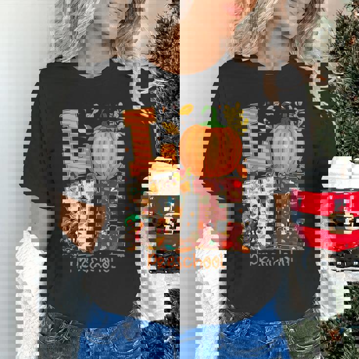 Love Preschool Teacher Turkey Thanksgiving Autumn Fall Unisex T-Shirt, gift for family, gift for coworker