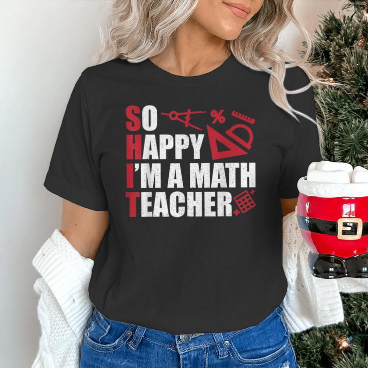 Math Teacher School So Happy I'm A Math Teacher Unisex T-Shirt, gift for family, gift for coworker Math Teacher School So Happy I'm A Math Teacher Unisex T-Shirt, gift for family, gift for coworker