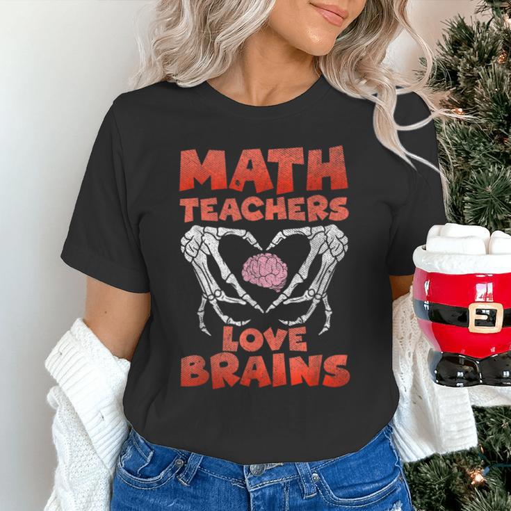 Math Teachers Love Brains Scary Halloween Men Women Unisex T-Shirt, gift for family, gift for coworker Math Teachers Love Brains Scary Halloween Men Women Unisex T-Shirt, gift for family, gift for coworker
