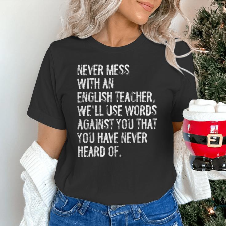 Never Mess With An English Teacher Back To School Unisex T-Shirt, English Teacher Shirts, gift for family, gift for coworker