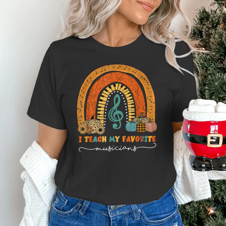 Music Teacher I Teach My Favorite Musicians Autumn Rainbow Men Women Unisex T-Shirt, gift for family, gift for coworker