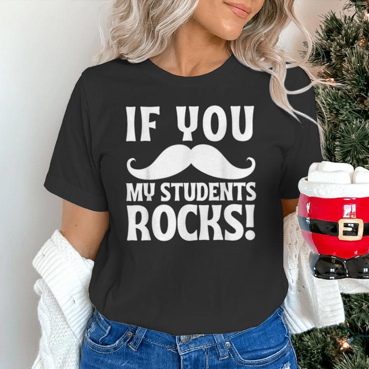 If You Mustache My Students Rock Teacher Mustache Unisex T-Shirt, gift for family, gift for coworker If You Mustache My Students Rock Teacher Mustache Unisex T-Shirt, gift for family, gift for coworker