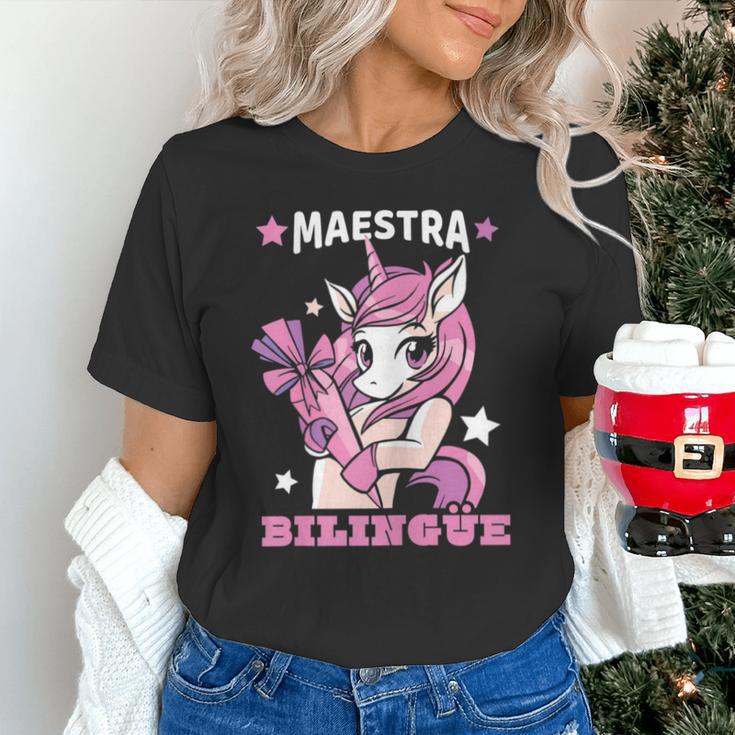 Pink Unicorn Spanish Teacher Regalos Para Bilingue Teacher Unisex T-Shirt, gift for family, gift for coworker Pink Unicorn Spanish Teacher Regalos Para Bilingue Teacher Unisex T-Shirt, gift for family, gift for coworker