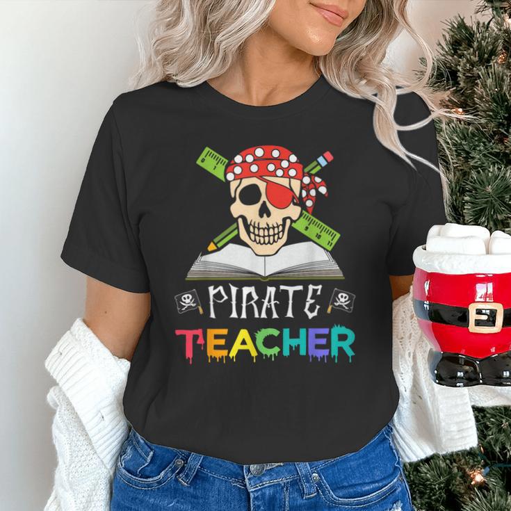 Pirate Teacher Halloween Skull Adult Unisex T-Shirt, gift for family, gift for coworker Pirate Teacher Halloween Skull Adult Unisex T-Shirt, gift for family, gift for coworker