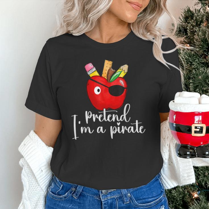 Pretend I'm A Pirate Teacher Apple Talk Like A Pirate Day Men Women Kids Unisex T-Shirt, gift for family, gift for coworker