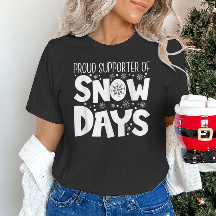 Proud Supporter Of Snow Days Teacher Christmas Men Women Unisex T-Shirt, gift for family, gift for coworker