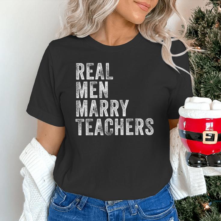 Real Men Marry Teachers Future Husband Wife Engagement Unisex T-Shirt, gift for family, gift for coworker Real Men Marry Teachers Future Husband Wife Engagement Unisex T-Shirt, gift for family, gift for coworker