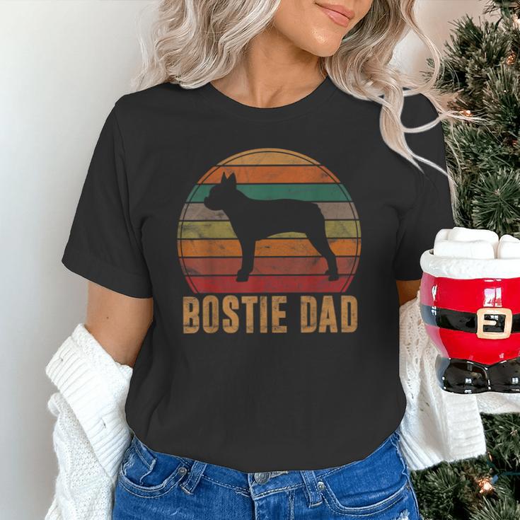 Retro Boston Terrier Dad Dog Owner Pet Bostie Father Unisex T-Shirt, Boston Terrier Dad Shirts, gift for family, gift for coworker