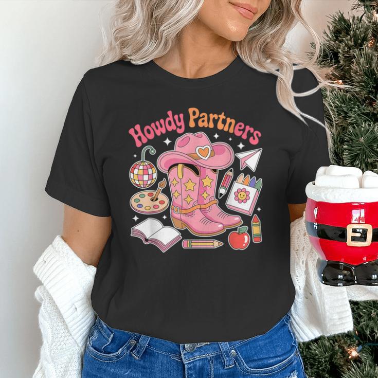 Retro Howdy Partners Cowgirl Cowboy Teacher Back To School Unisex T-Shirt, gift for family, gift for coworker Retro Howdy Partners Cowgirl Cowboy Teacher Back To School Unisex T-Shirt, gift for family, gift for coworker