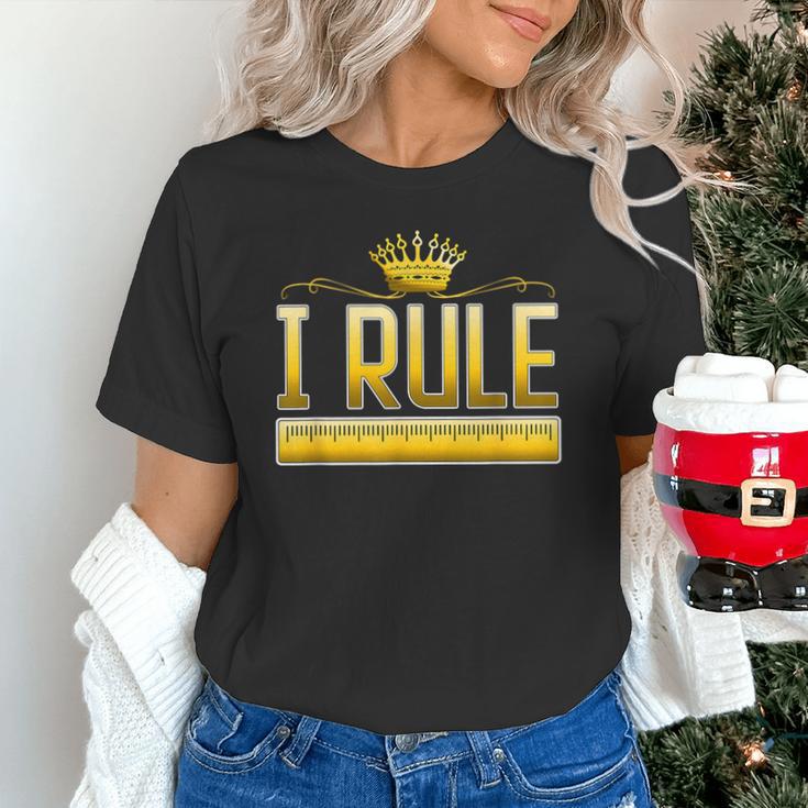 I Rule Math Ruler Mathematics Pun Math Teacher Men Women Girls Kids Unisex T-Shirt, gift for family, gift for coworker