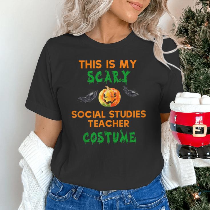 My Scary Social Studies Teacher Costume Halloween Men Women Unisex T-Shirt, gift for family, gift for coworker My Scary Social Studies Teacher Costume Halloween Men Women Unisex T-Shirt, gift for family, gift for coworker