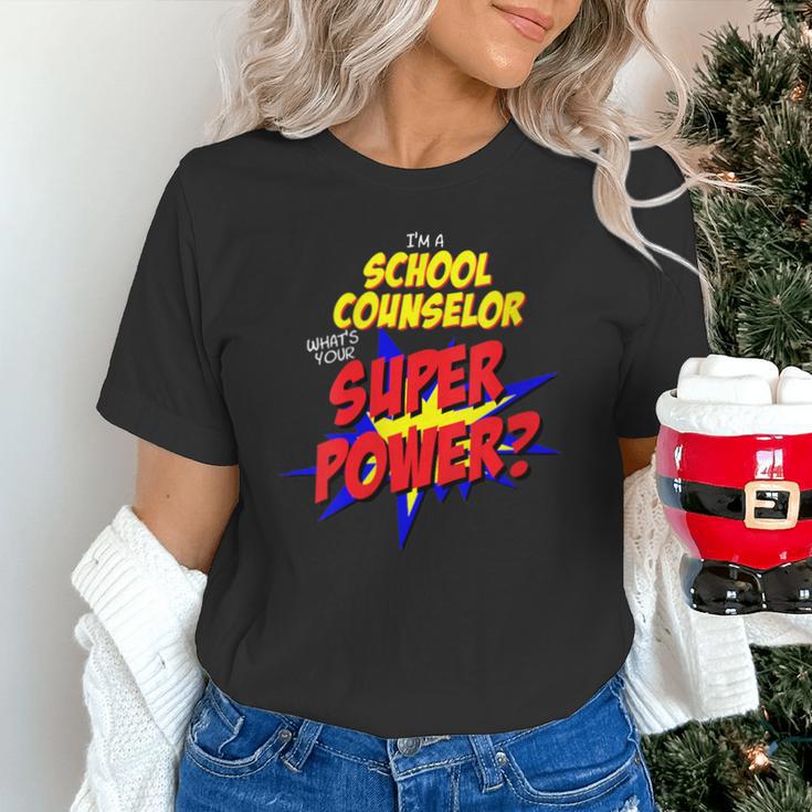 School Counselor Teacher Superhero Superpower Comic Book Unisex T-Shirt, gift for family, gift for coworker