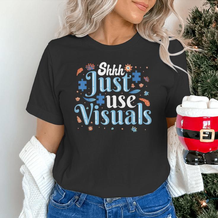 Shhh Just Use Visuals SPED Special Education Teacher Men Women Unisex T-Shirt, gift for family, gift for coworker Shhh Just Use Visuals SPED Special Education Teacher Men Women Unisex T-Shirt, gift for family, gift for coworker