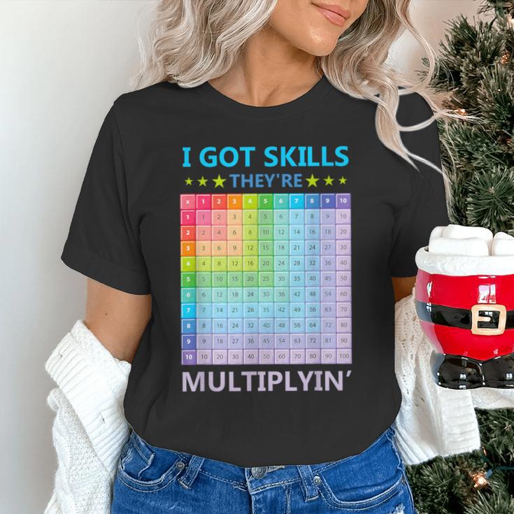 I Got Skills They'Re Multiplying Math Teacher Students Unisex T-Shirt, gift for family, gift for coworker