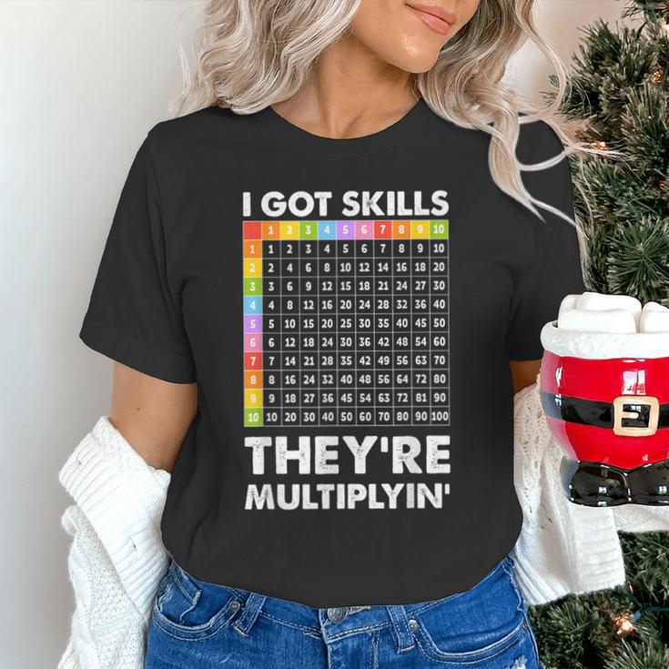 I Got Skills They'Re Multiplying Nerd Math Teacher Unisex T-Shirt, gift for family, gift for coworker I Got Skills They'Re Multiplying Nerd Math Teacher Unisex T-Shirt, gift for family, gift for coworker