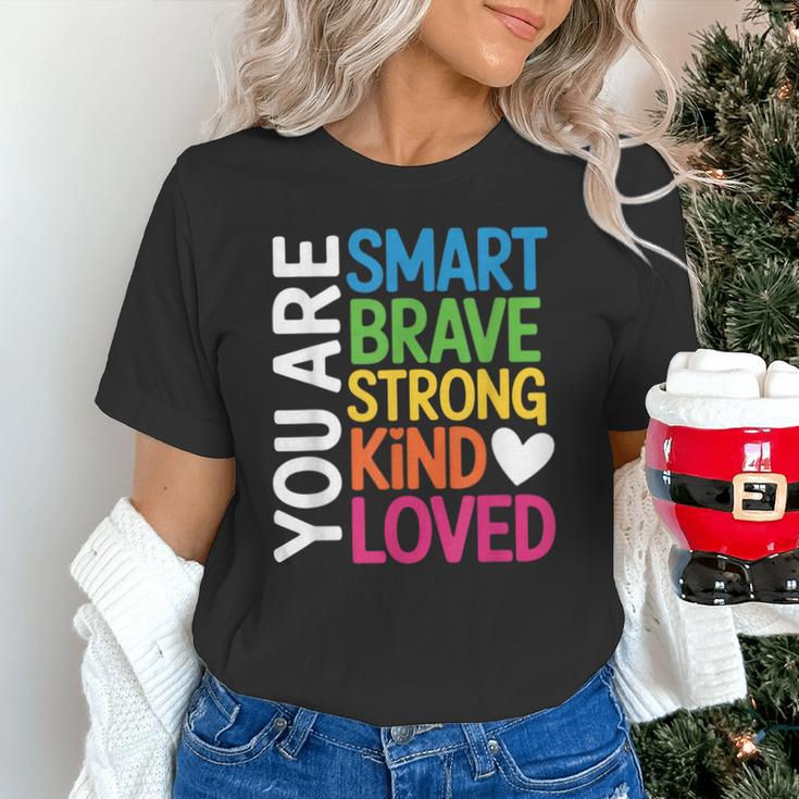 You Are SMART BRAVE STRONG KIND LOVED MOTIVATION TEACHER KID Unisex T-Shirt, gift for family, gift for coworker You Are SMART BRAVE STRONG KIND LOVED MOTIVATION TEACHER KID Unisex T-Shirt, gift for family, gift for coworker
