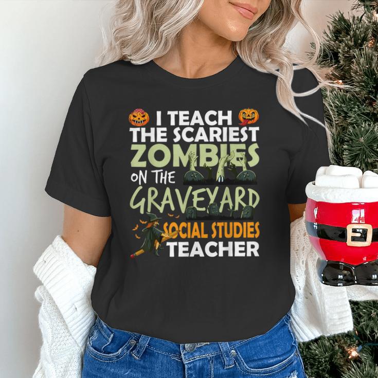 Social Studies Teacher Teach Scariest Zombies On Graveyard For Men Women Unisex T-Shirt, gift for family, gift for coworker Social Studies Teacher Teach Scariest Zombies On Graveyard For Men Women Unisex T-Shirt, gift for family, gift for coworker