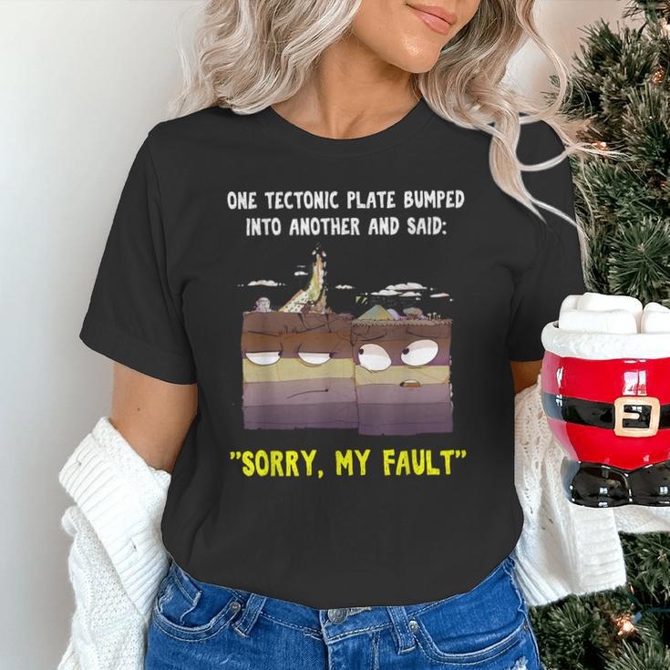 Sorry My Fault Earthquake Tectonic Plate Science Teacher Pun Unisex T-Shirt, Science Teacher Shirts, gift for family, gift for coworker Sorry My Fault Earthquake Tectonic Plate Science Teacher Pun Unisex T-Shirt, Science Teacher Shirts, gift for family, gift for coworker