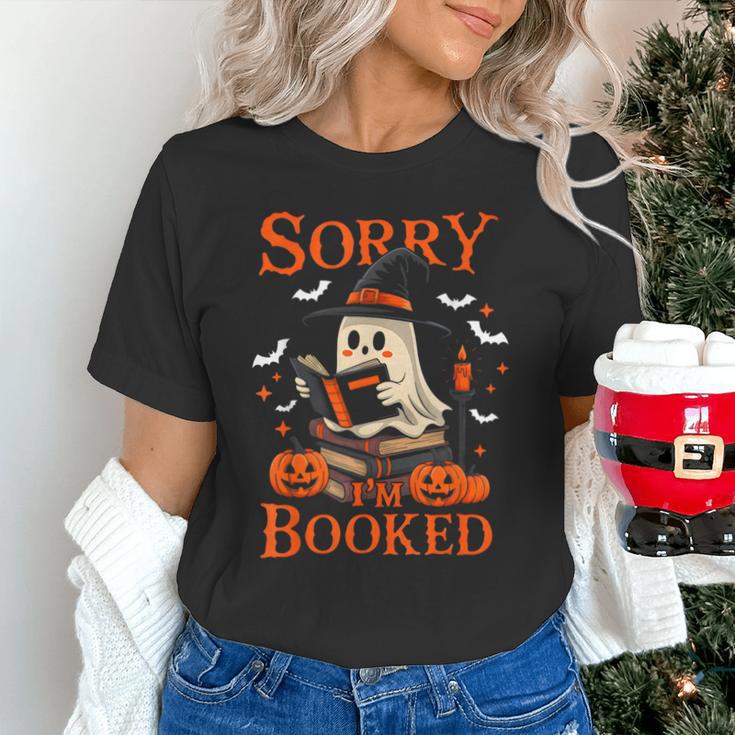 Sorry I'm Booked Ghost Reading Book Lover Teacher Halloween Unisex T-Shirt, gift for family, gift for coworker Sorry I'm Booked Ghost Reading Book Lover Teacher Halloween Unisex T-Shirt, gift for family, gift for coworker