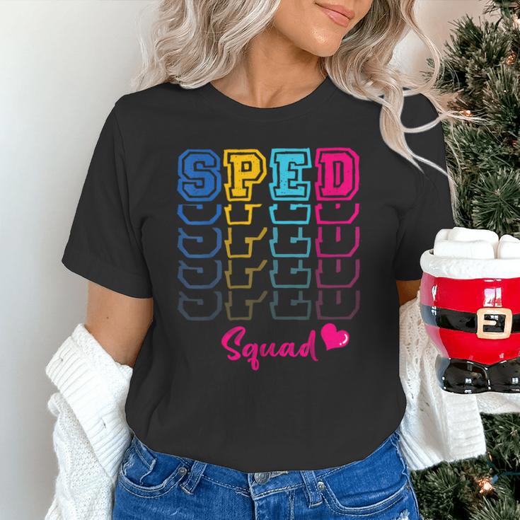 SPED Squad Proud Special Education Para Teacher Colorful Unisex T-Shirt, gift for family, gift for coworker SPED Squad Proud Special Education Para Teacher Colorful Unisex T-Shirt, gift for family, gift for coworker
