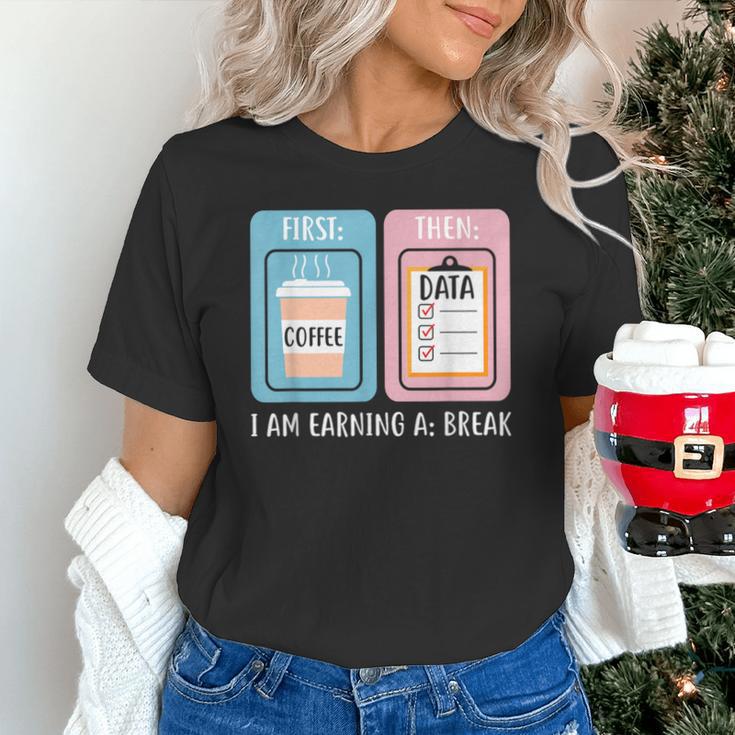 SPED Teacher Special Education First Coffee Then Data Unisex T-Shirt, gift for family, gift for coworker SPED Teacher Special Education First Coffee Then Data Unisex T-Shirt, gift for family, gift for coworker