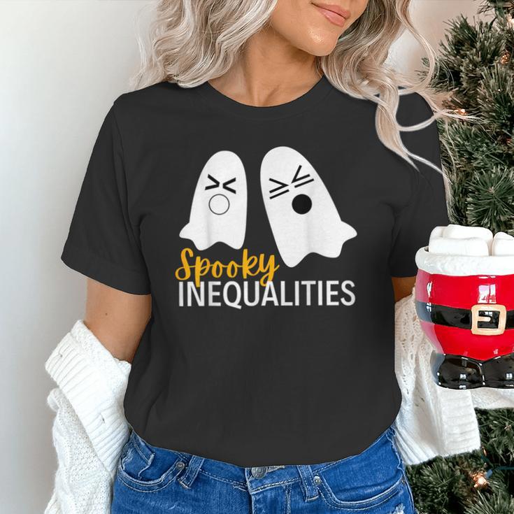 Spooky Ghost Inequalities Halloween Math Teacher Unisex T-Shirt, gift for family, gift for coworker Spooky Ghost Inequalities Halloween Math Teacher Unisex T-Shirt, gift for family, gift for coworker