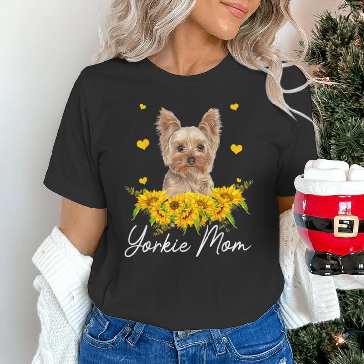 Sunflower Yorkie Mom Dog Lover Unisex T-Shirt, gift for family, gift for coworker