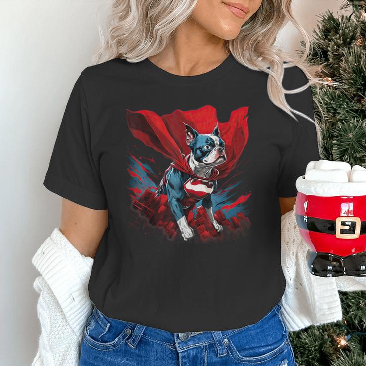 Super Power Superhero Boston Terrier Dog For Men Women Kids Unisex T-Shirt, gift for family, gift for coworker
