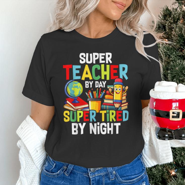 Super Teacher By Day Super Tired By Night Unisex T-Shirt, Super Teacher Shirts, gift for family, gift for coworker