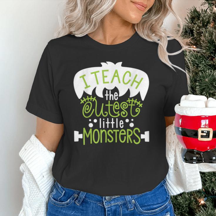 I Teach The Cutest Little Monsters Halloween Teacher Spooky Unisex T-Shirt, gift for family, gift for coworker