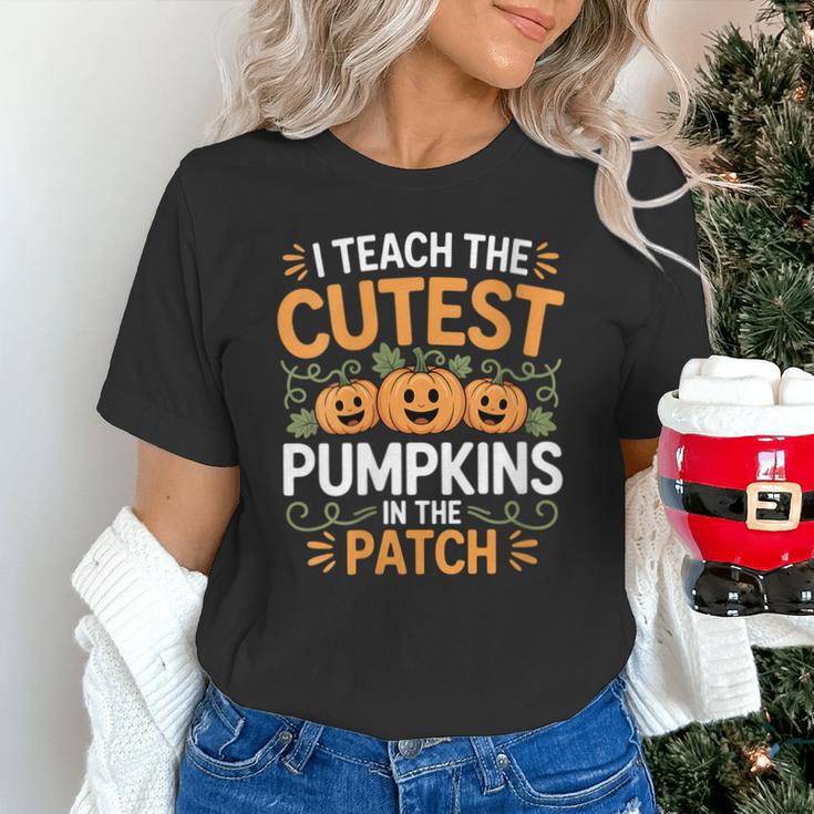 I Teach The Cutest Pumpkins In The Patch Halloween Teacher Unisex T-Shirt, gift for family, gift for coworker