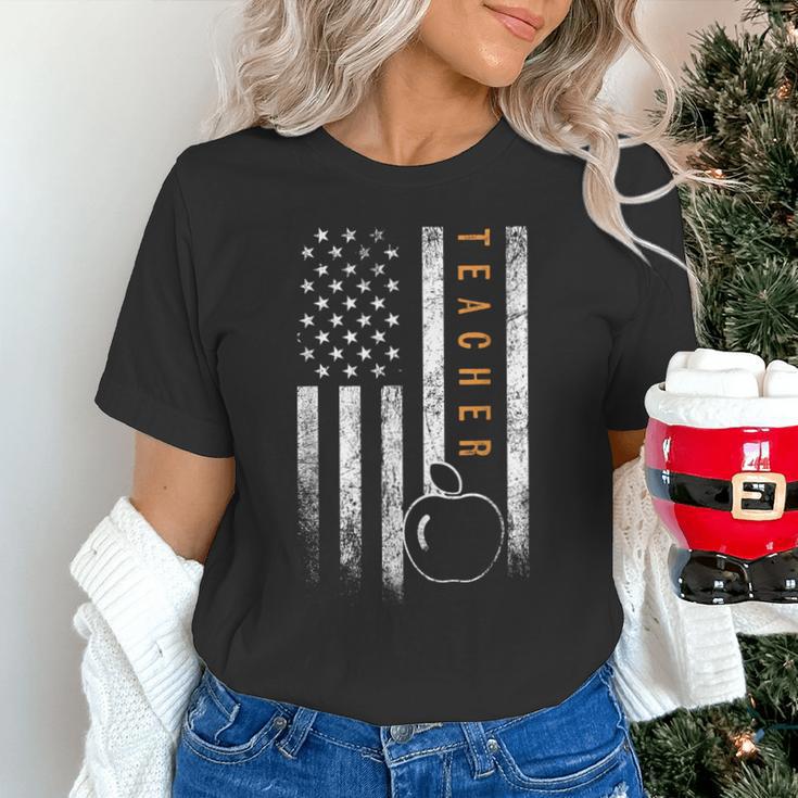 Teacher American Flag Teacher's Day Teaching Unisex T-Shirt, gift for family, gift for coworker