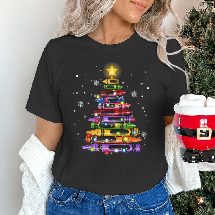 Teacher Crayon Christmas Tree Lights Student School Xmas Unisex T-Shirt, gift for family, gift for coworker Teacher Crayon Christmas Tree Lights Student School Xmas Unisex T-Shirt, gift for family, gift for coworker